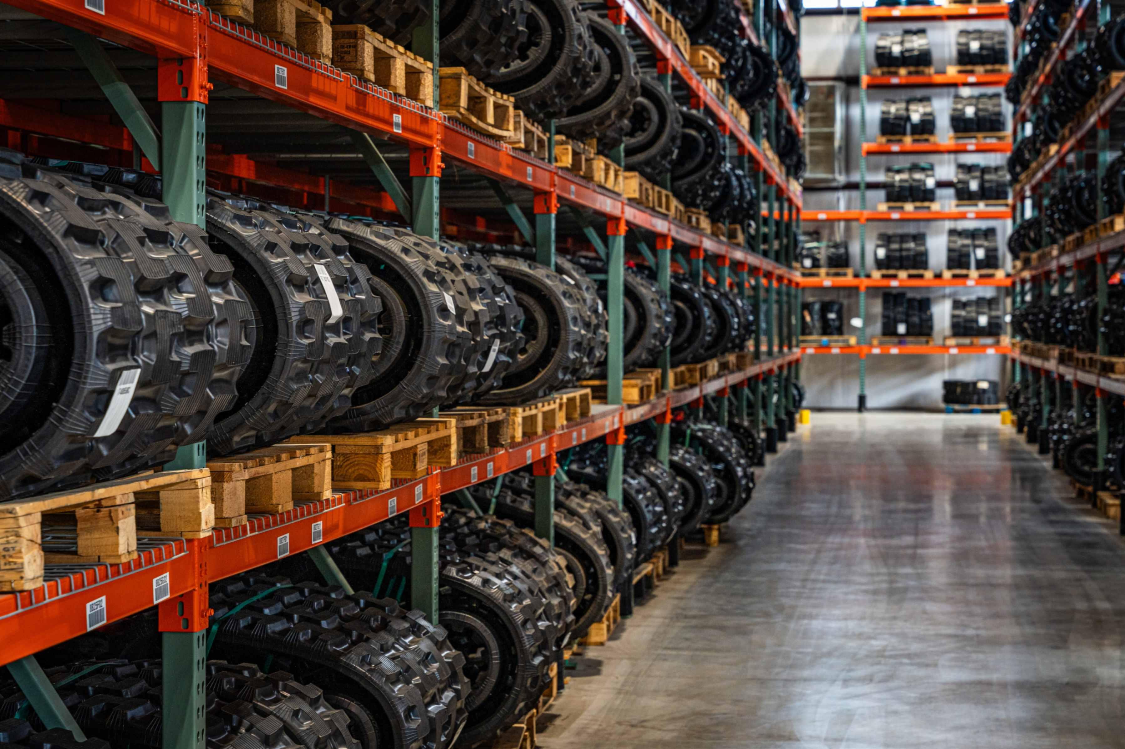 Excavator tracks and equipment background